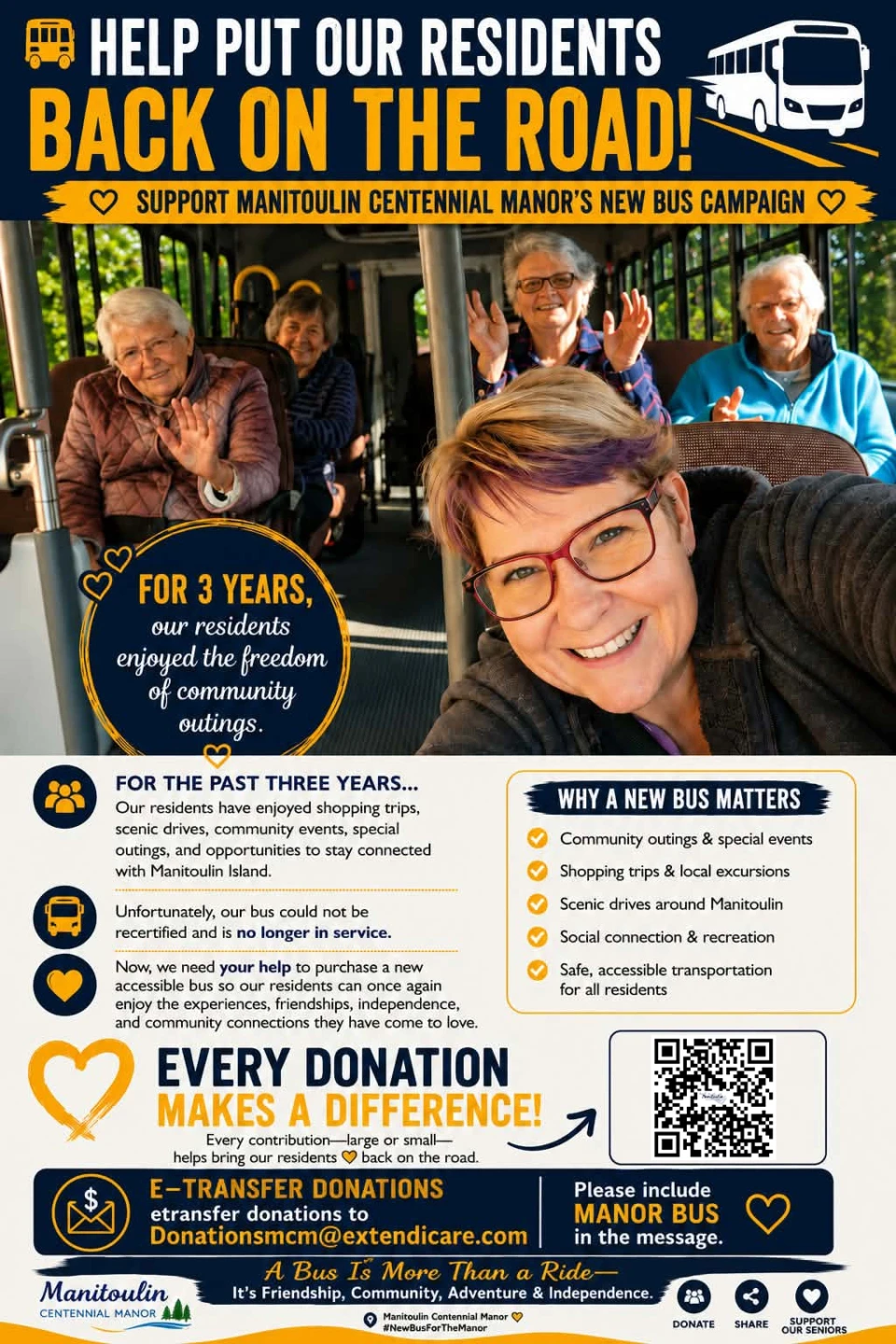 Help purchase a new accessible bus for Centennial Manor residents